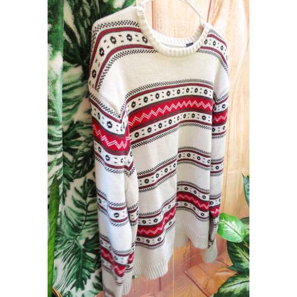 Vintage fair isle oversized chunky knit sweater 🌲 - Picture 5 of 9